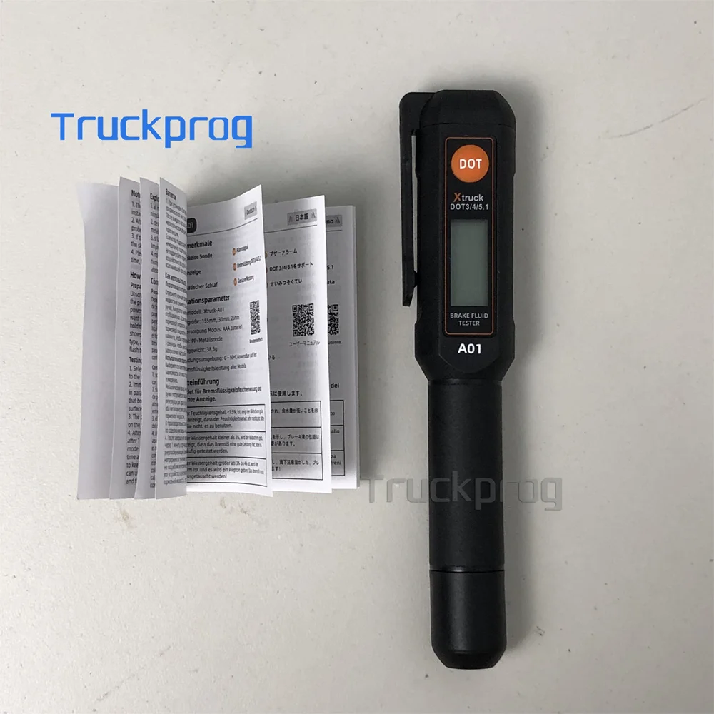 

Поддержка DOT3/DOT4/Dot5.1 Xtruck Автомобильный тестер тормозной жидкости Ручка Инструмент для тестирования жидкости Быстрое измерение Удобное управление