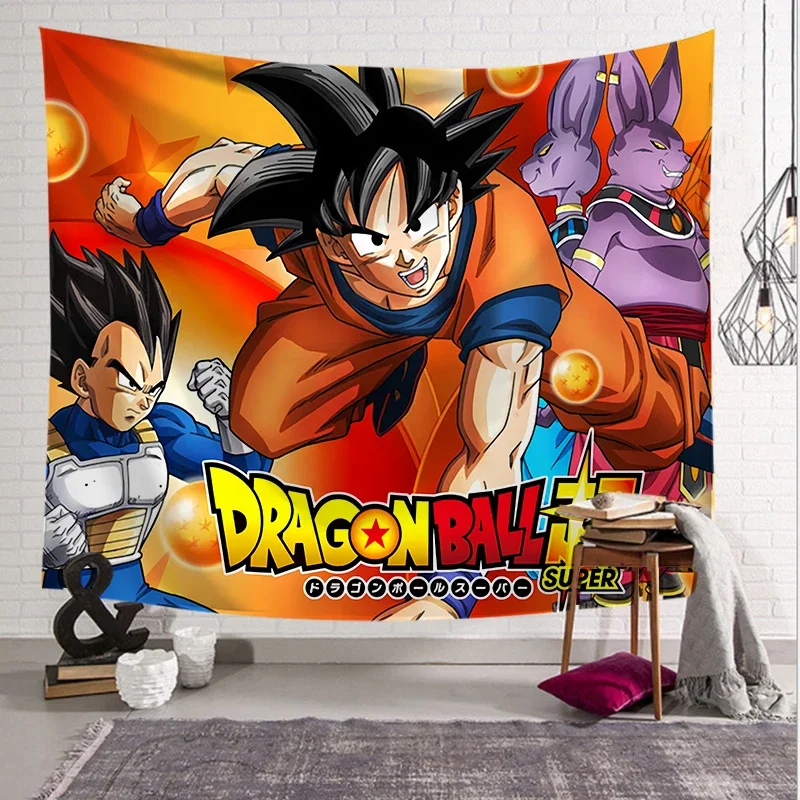 Dragon Ball tapisserie murale Anime fête photographie fond dessin animé Photo accessoires tissu Polyester décors tenture murale décor