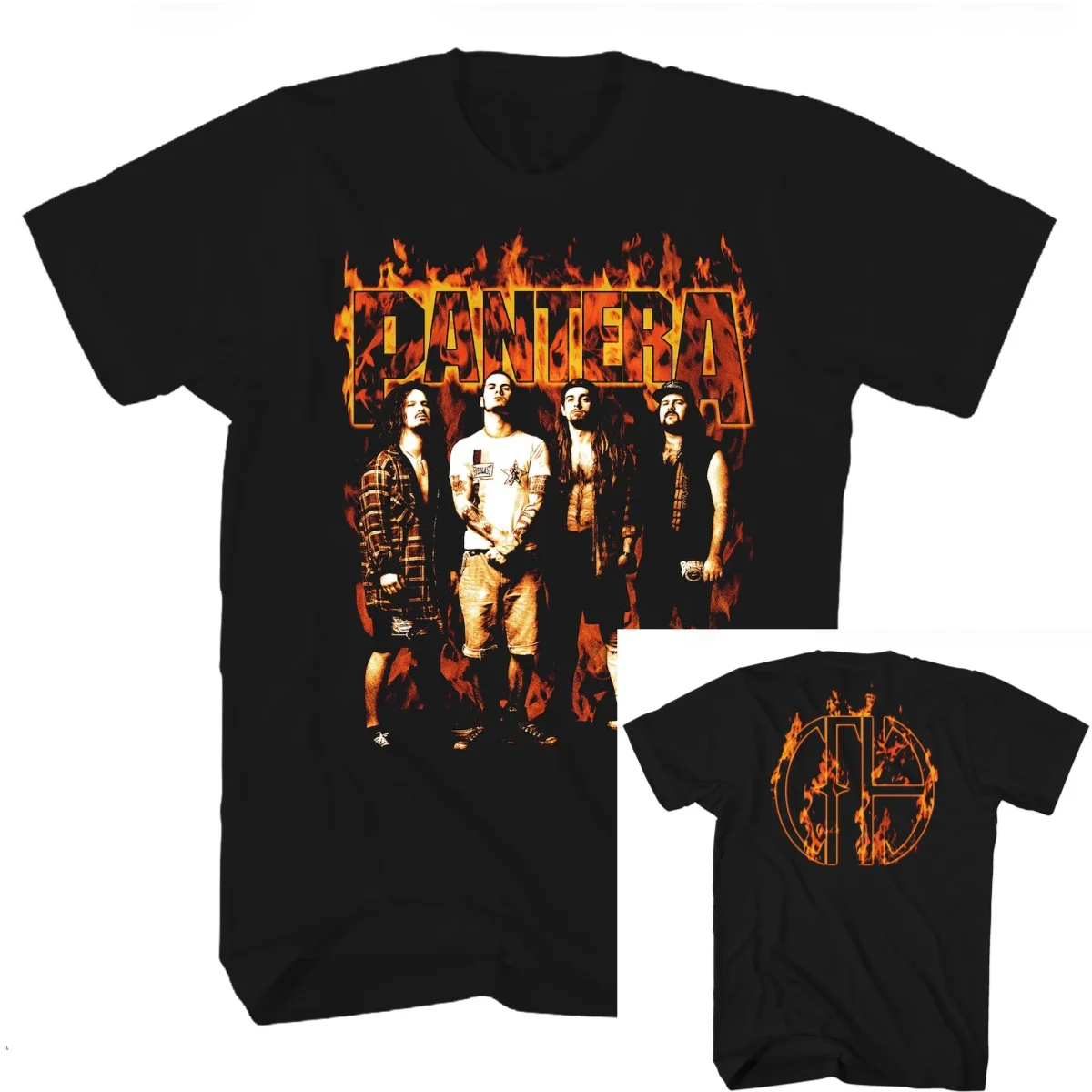 Pantera Flame Band T-Shirt 100% Cotton Graphic Tee Men Women Summer Streetwear Top