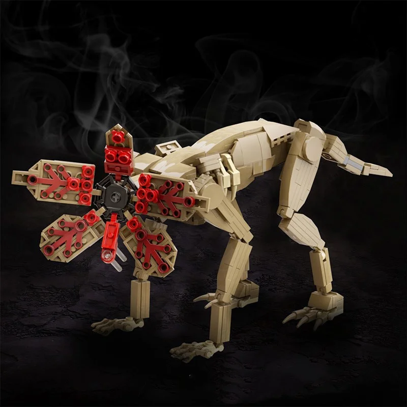 Hot Demogorchid Monster and Van Model Building Blocks Strangered Figures Human Eating Demon Puzzle DIY Toys Kids Halloween Gifts