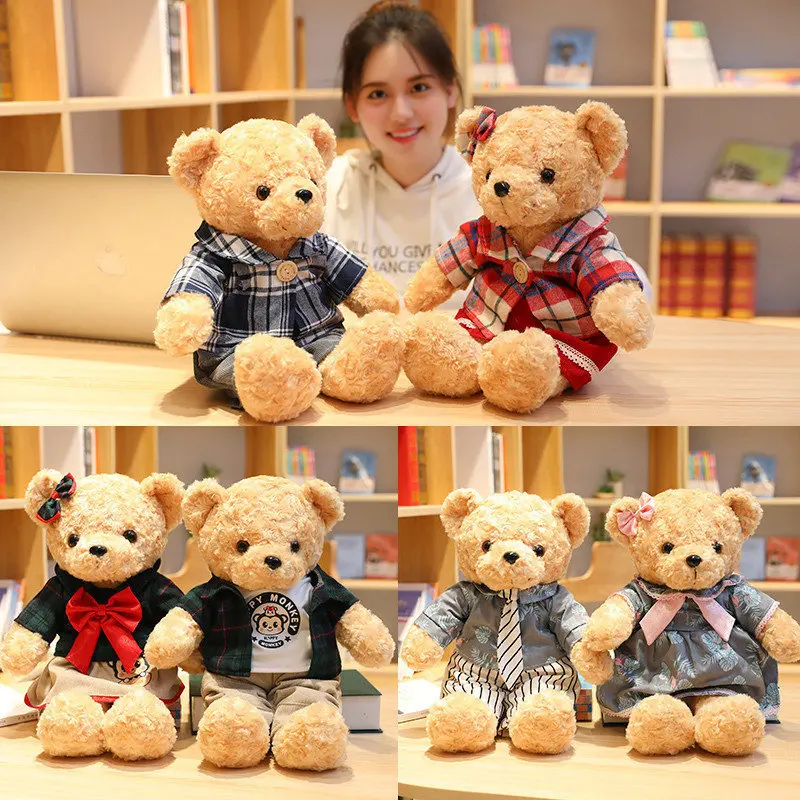 

Cute Couple Teddy Bear Cartoon Costume Children Stuffed Plush Toy Birthday Gift