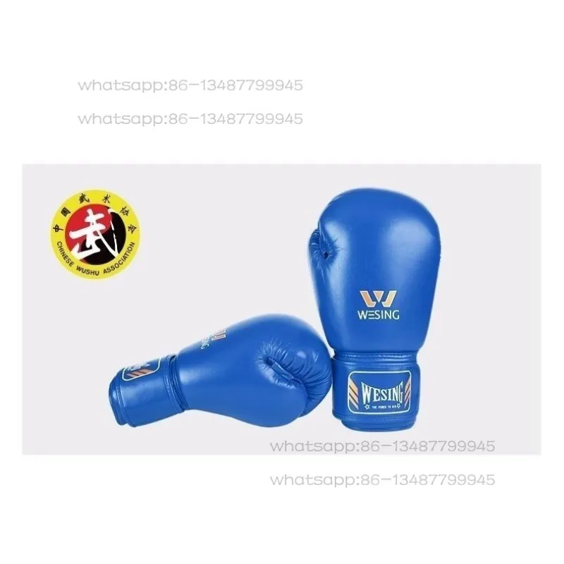 Professional Competition Microfiber Tether Gloves Muay Thai Sanda Fighting Gloves Adult Boxing Gloves