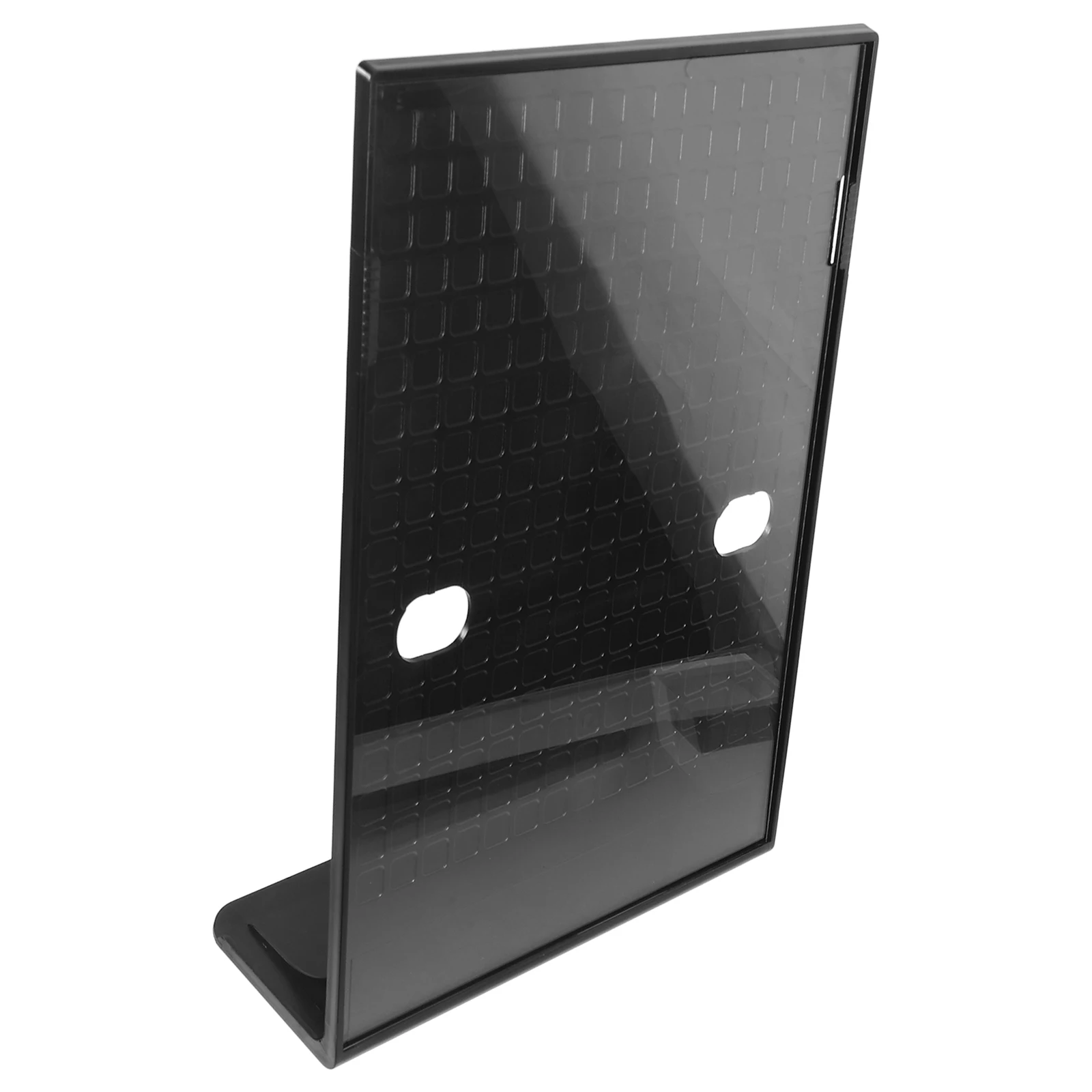 

L-Shaped Menu Display Stand Black A4 21x29 7cm Plastic Table Card Rack Brochure Holder Sign Stands Stable Base Multi-Purpose