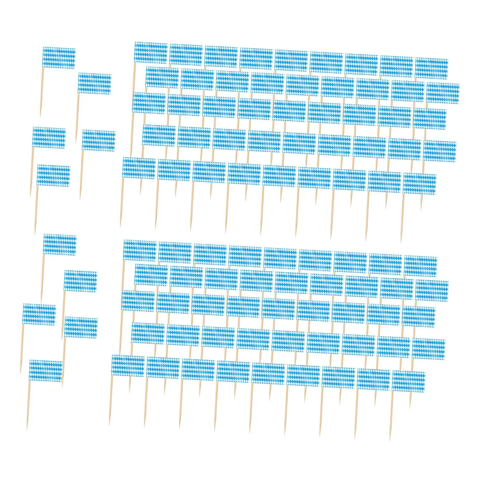 100 Pieces Oktoberfest Toothpick Flags Party Decorations Cocktail Stick Flag for Food Tableware Pub Sandwich Party Supplies