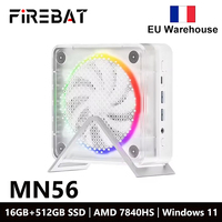 FIREBAT MINIPC AMD R7-7840HS Mini Pc Colorful Gamer 16GB 512GB DDR5 RJ45 Gaming Computer BT5.2 WIFI6 M.2  SSD Desktop minipc