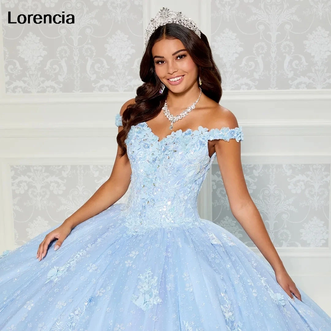 Vestido De quinceañera azul personalizado, vestido De baile con apliques De encaje, tren desmontable con cuentas, dulce 16 De México, Vestidos De 15 Años YQD734