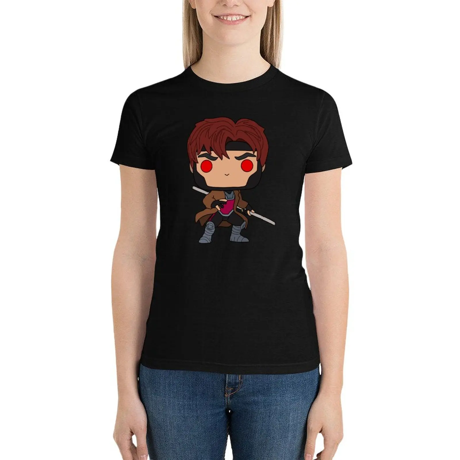 gambit / remy lebeau pop style T-Shirt aesthetic clothes Aesthetic clothing funny Women's tops