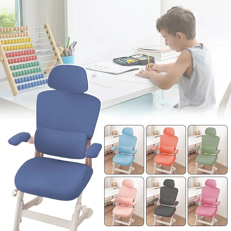 Stretch Ergonomic Office Chair Cover Split Design Thicken Mesh Detachable Computer Chair Cover With Headrest&Armrest Cover