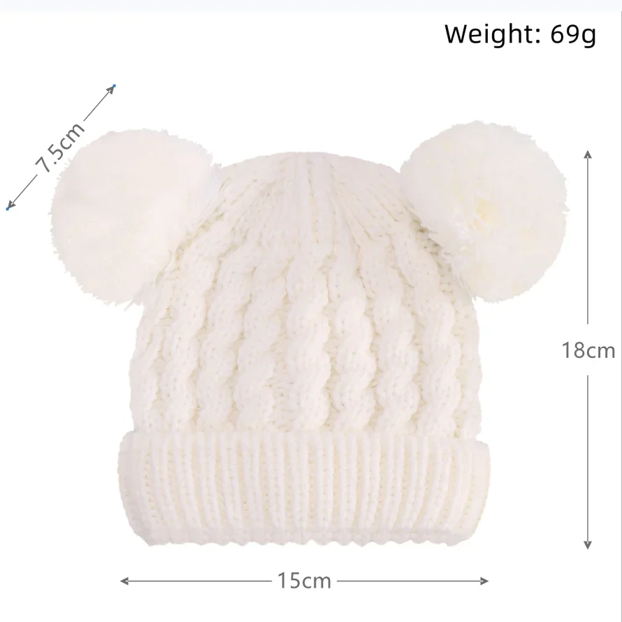 Herbst Winter Baby Hut für Mädchen Mütze Motorhaube Kinder niedlichen Pompons Strick mützen solide Neugeborenen Accessoires wärmer Zeug Kleinkind