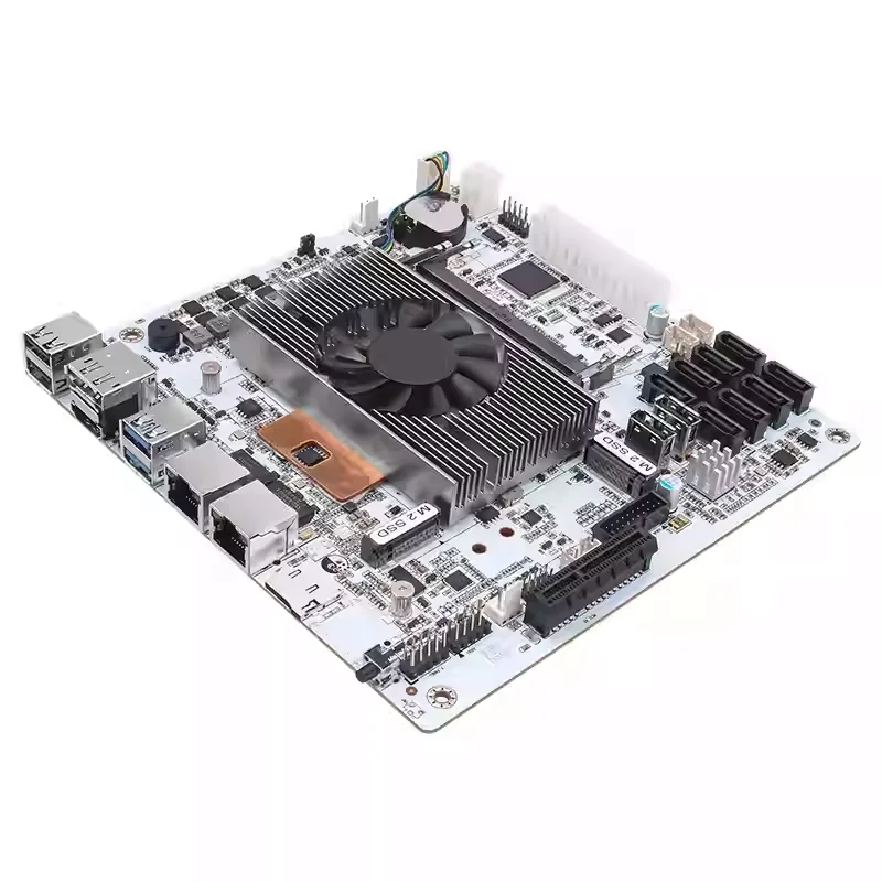 Mini ITX 8-Bay NAS Motherboard Intel Core i7-10510U i5-8265U ES 8×SATA 2×NVMe 2.5G LAN Dual DDR4 PCIE X1 Port Firewall Network view 4