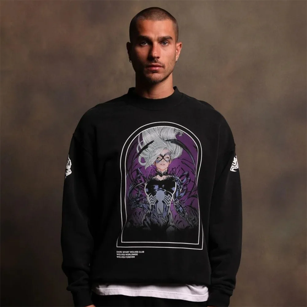 

Серебристая толстовка C Collaborative Round Ne Sweatirt с мехом, комфортная, теплая, дышащая, хлопковая, для пар