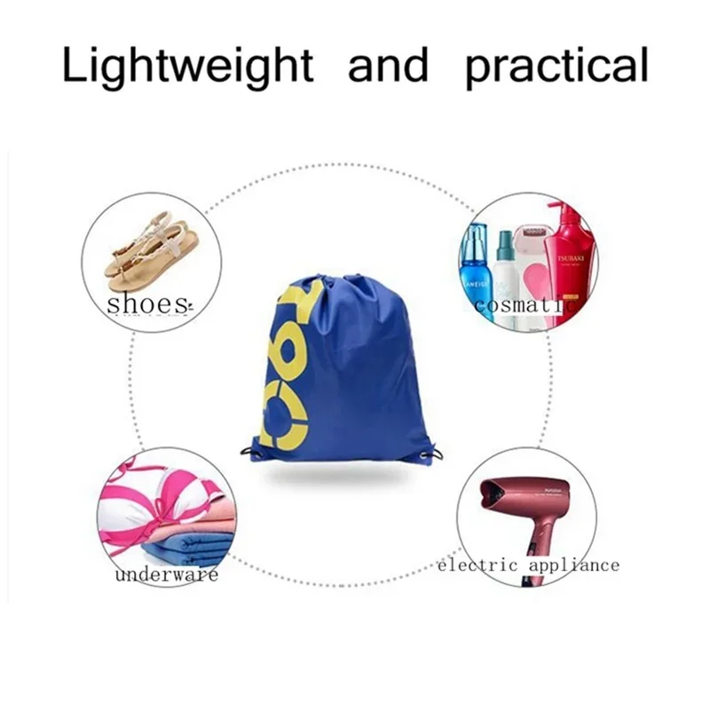 12 Colors Outdoor Double Layer Drawstring Gym Waterproof Backpacks Swimming Sports Beach Bag Travel Portable Fold Storage Bags