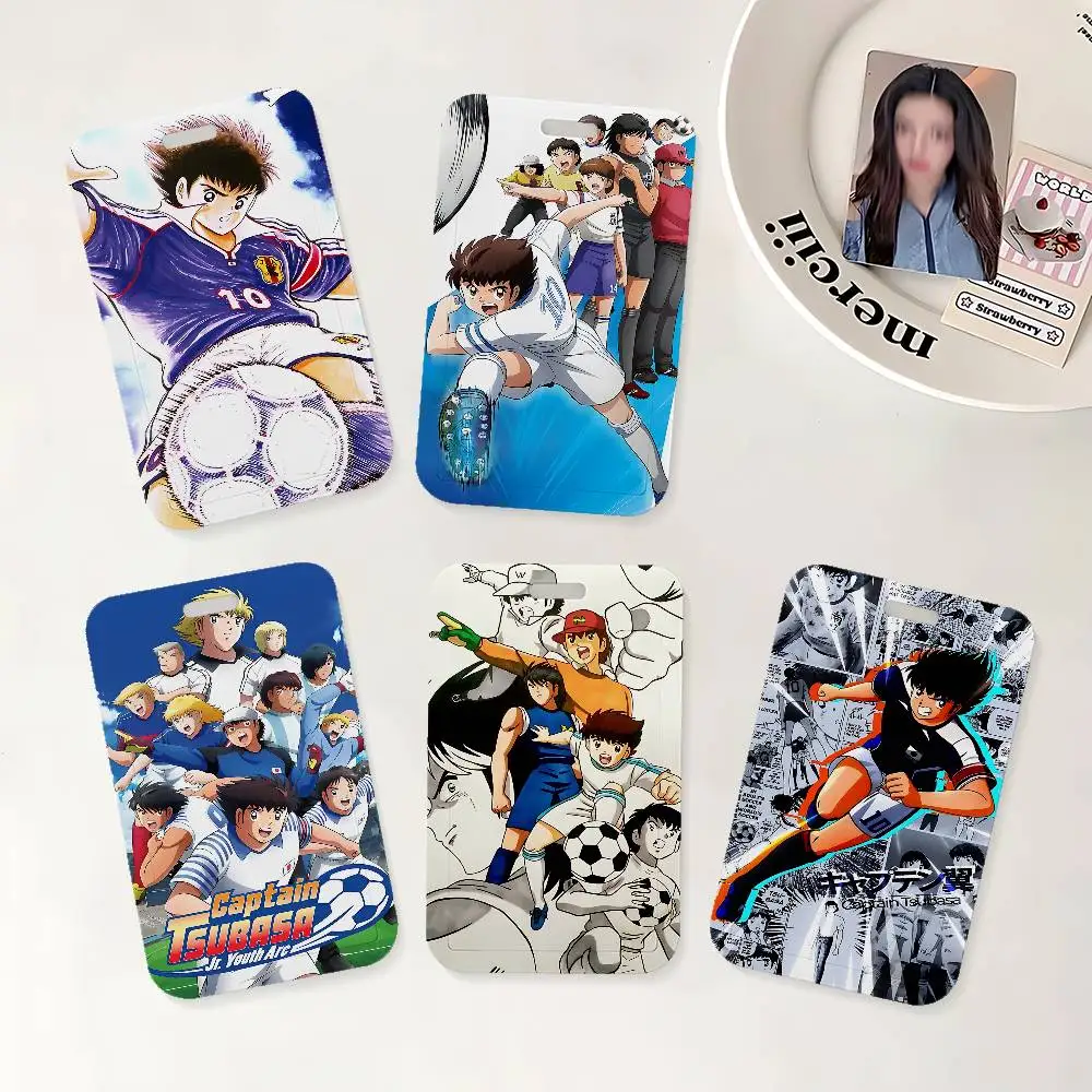 Anime C-Captain T-Tsubasa ID Badge Holder With Lanyard Neck Strap For Office School Name Card Credentials Case