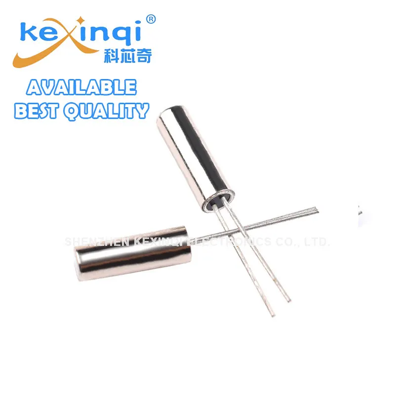 10pcs Cylindrical Passive Crystal Oscillator Quartz 32.768K DIP 2Pin Quartz Crystal 6M 12M 32k 24M 32.768M Hz 3x8 3*8 2x6 2*6mm