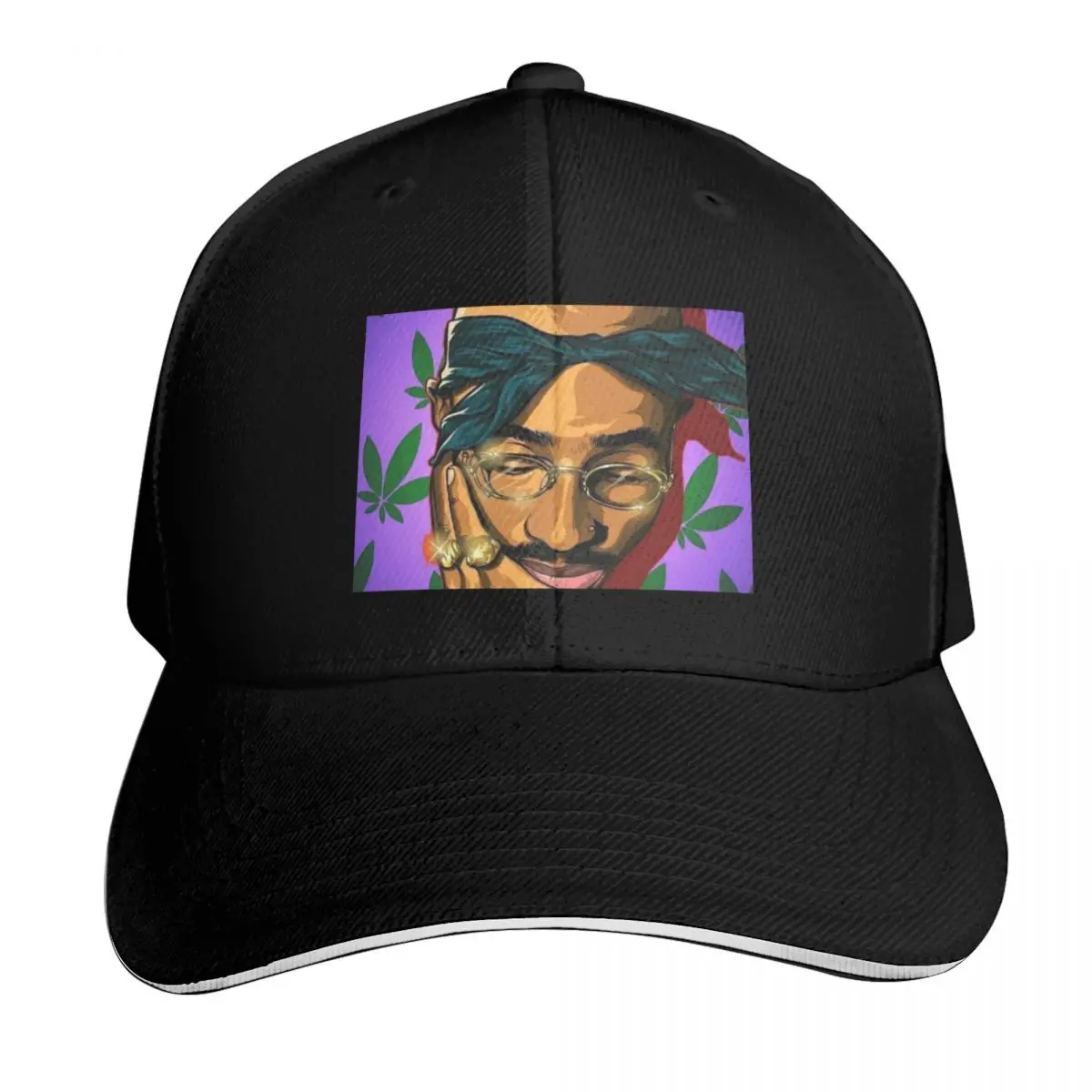 Tupac Baseball Cap Streetwear Hip Hop Trendy Vintage Retro Embroidered Lightweight Packable