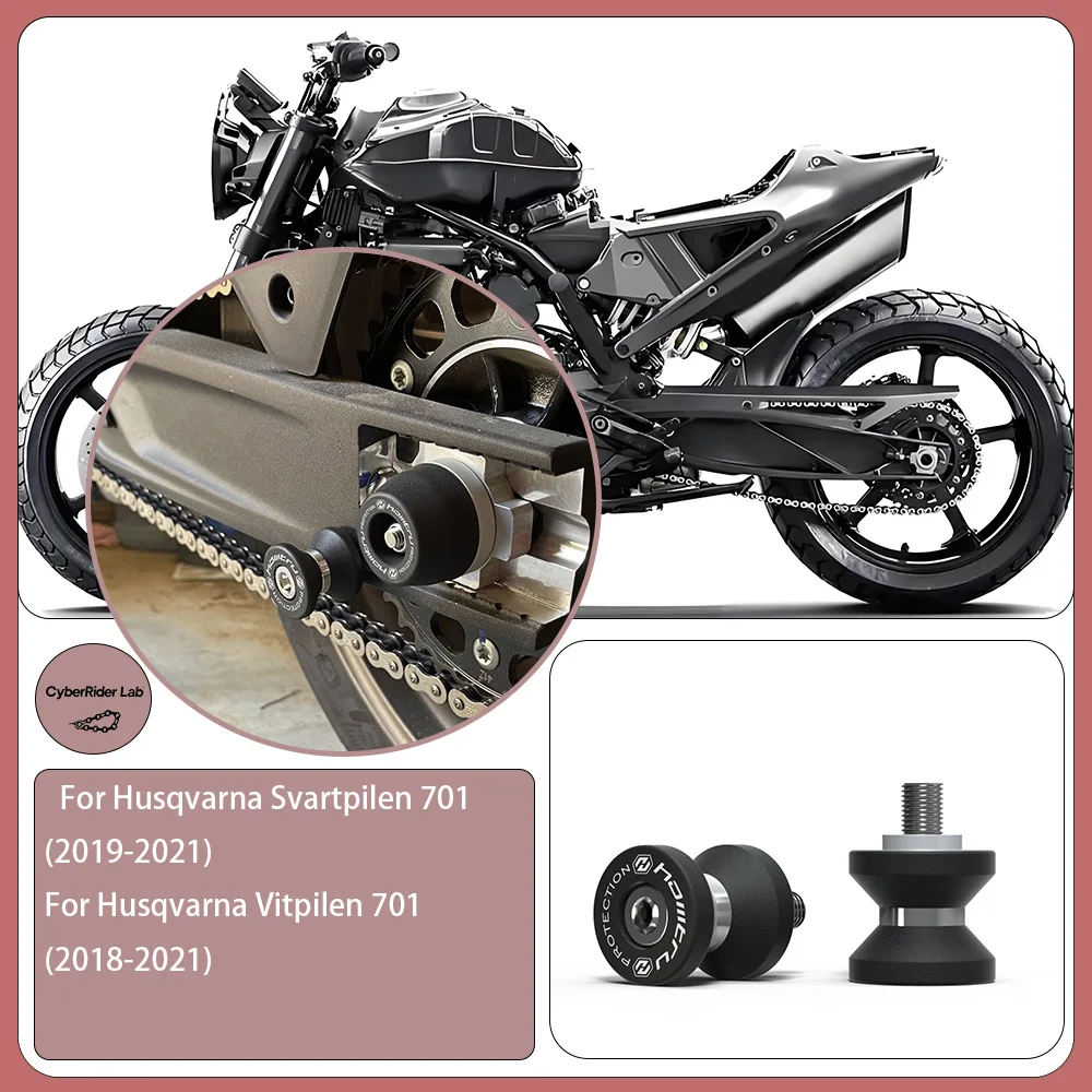 

For Husqvarna Svartpilen/Vitpilen 701 2018-2021 CNC Paddock Bobbins - Tool-Free Install Back to School Rider Gift
