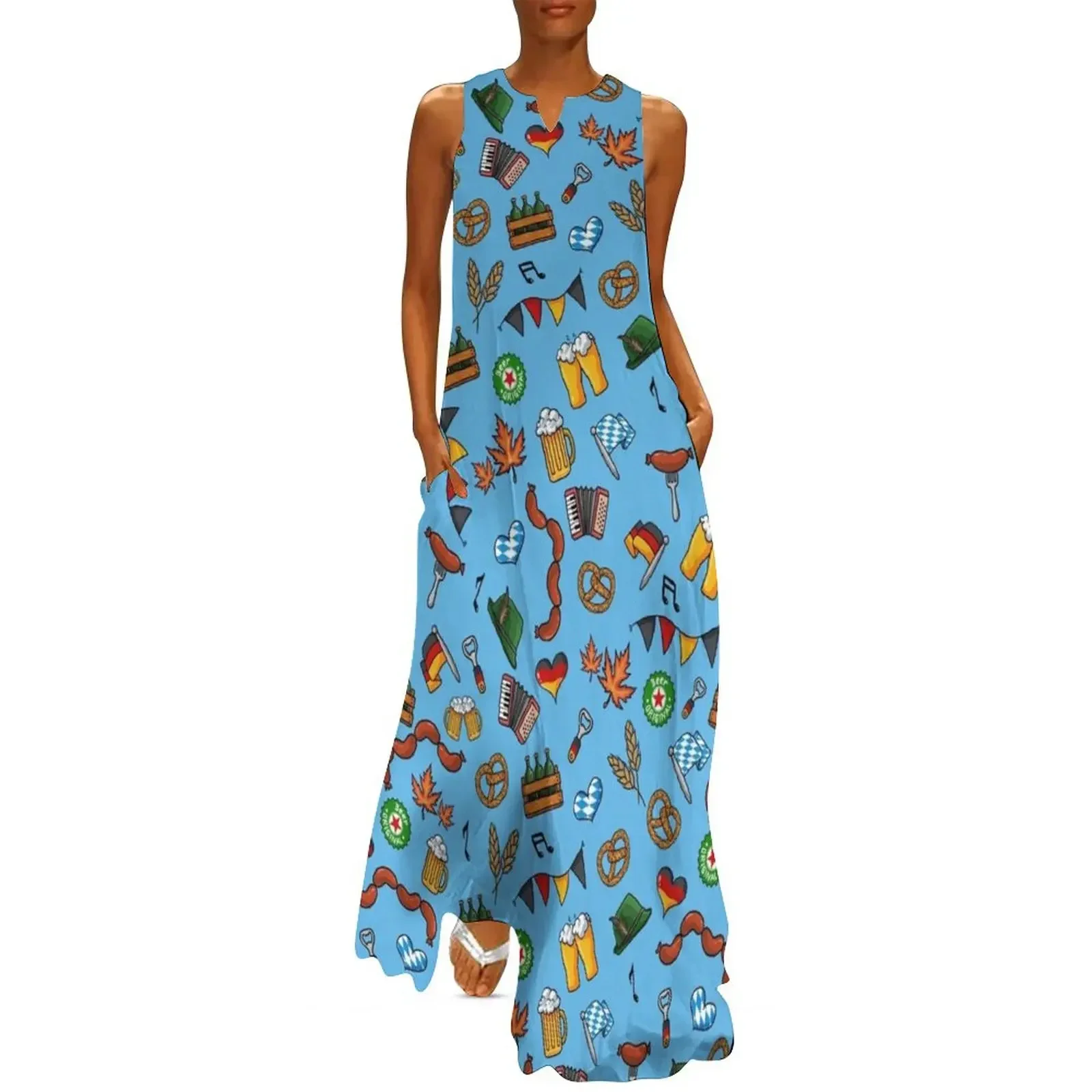 

Oktoberfest Seamless Pattern Long Dress summer dress women 2025 Dress