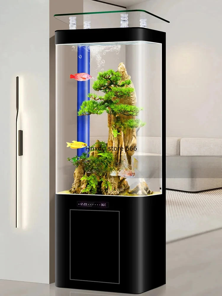 Bottom Filter Fish Tank New Living Room Small Household Smart Aquarium Ecological Vertical Fish Globe