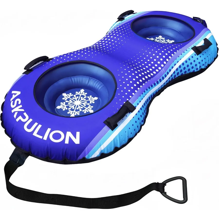 

Inflatable Snow Tube Sled Heavy Duty Snow Tubes for Sledding with Premium Canvas Cover for Adults Winter Outdoor Snow Toys Gift