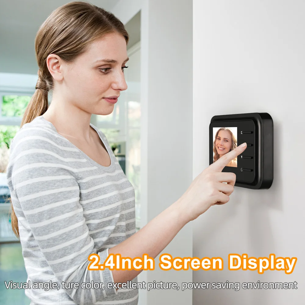 Onelesy-Sonnette Intelligente avec Écran LCD de 2.4 Pouces, Caméra avec Angle Large de 120 °, Vision Nocturne, Étanche, pour Maison et Extérieur