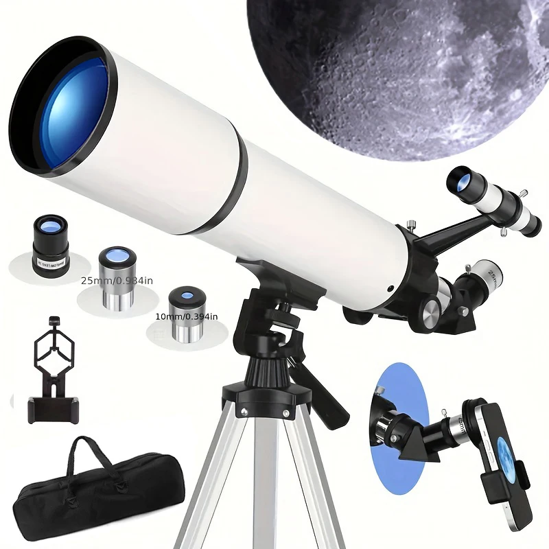 

BORWOLF 80600 Professional Astronomical Telescope 180X Monocular 80MM Large-Aperture for Stargazing Bird Watching Moon Nebula