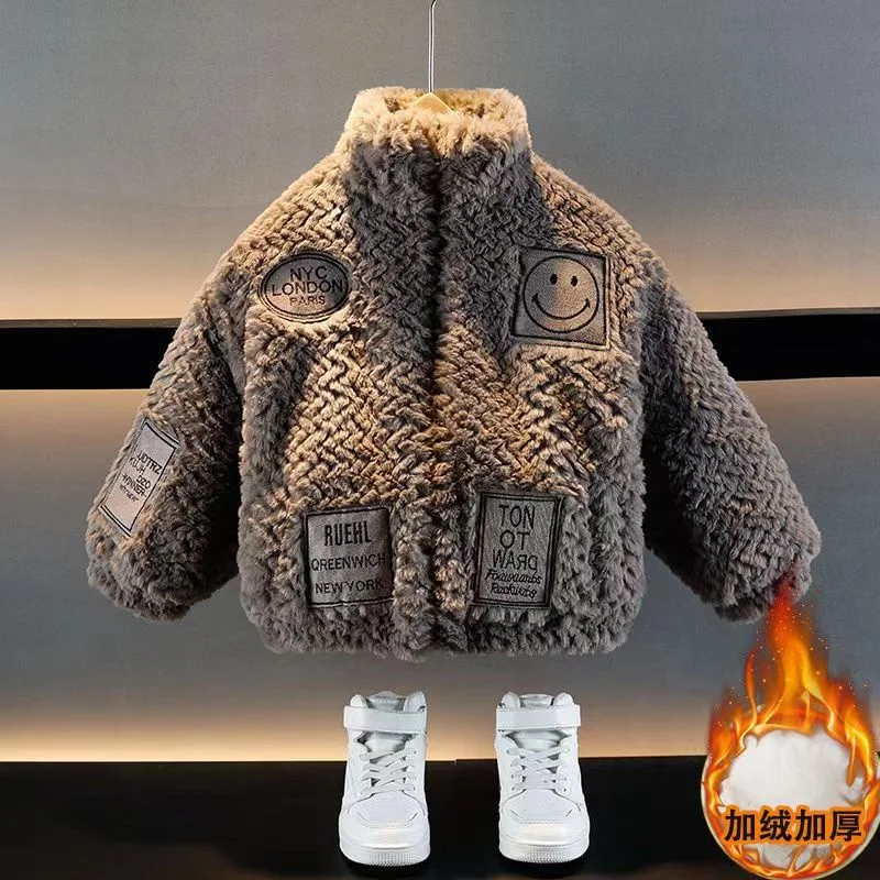 Jungen Mantel Baumwoll jacke Windschutz Oberbekleidung 2024 Pelze Winter Herbst verdicken warme hochwertige Weihnachts geschenk Kinder kleidung