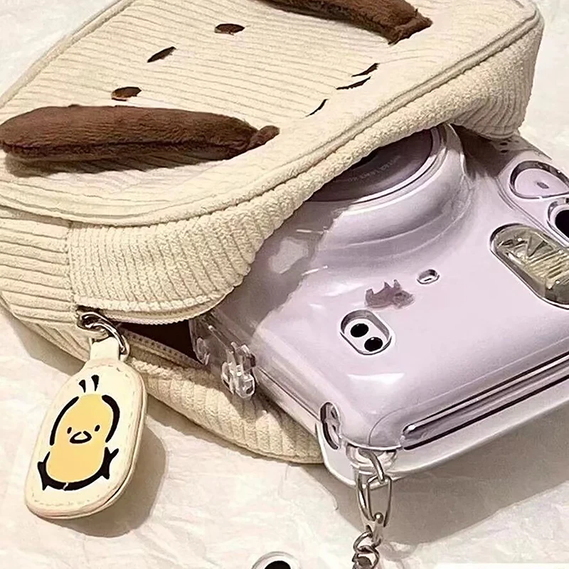 Portable Sanrio Corduroy Pochacco Sanitary Napkin Zip Storage Girl Student Physiological Period Sanitary Case Bag For Small Item