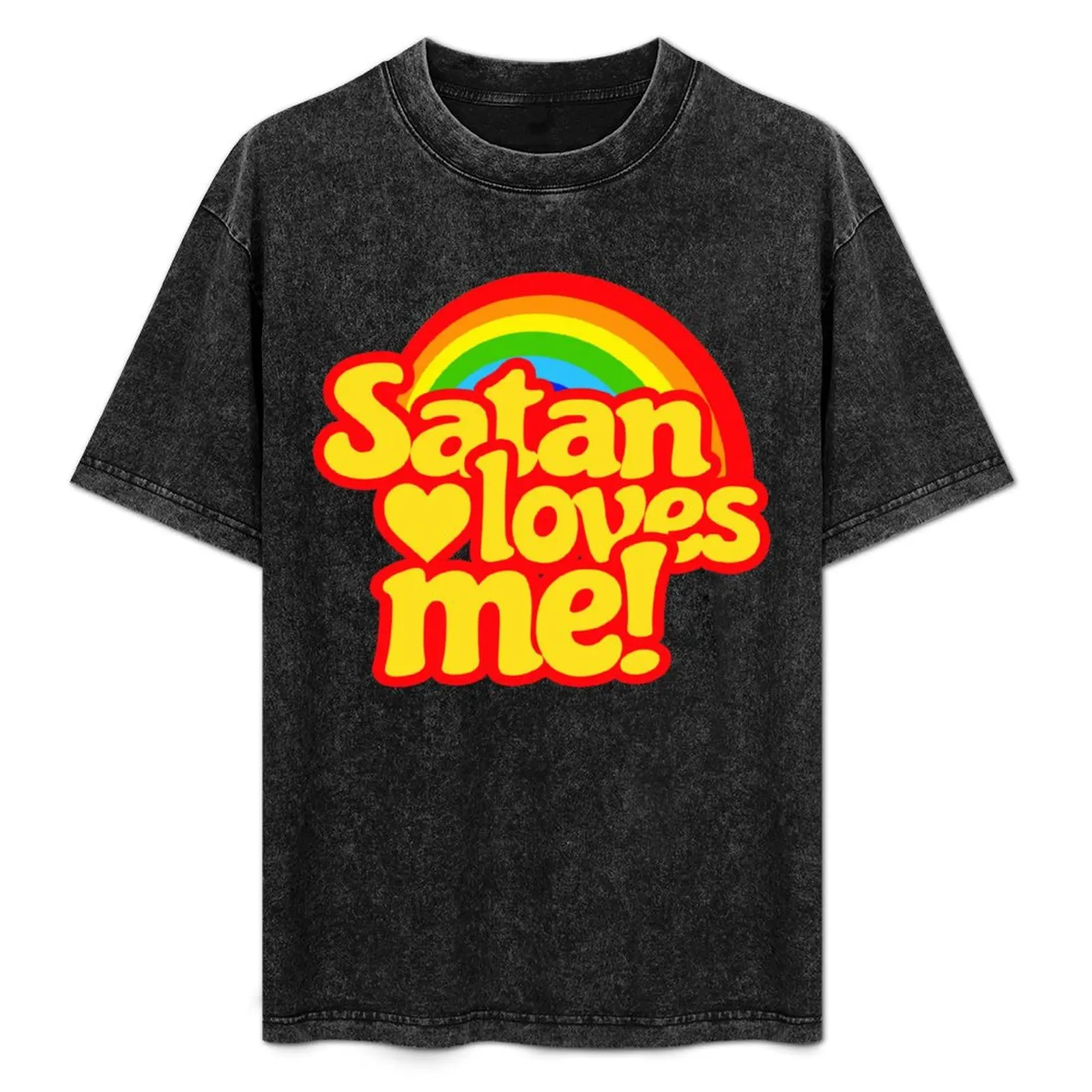 

Satan Loves Me T-Shirt aesthetic clothes baggy shirts anime mens t shirts top quality