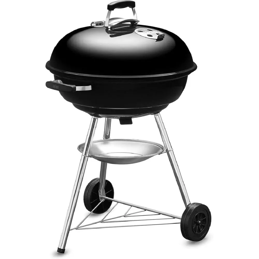 

Compact 22.4 Charcoal Kettle BBQ Grill for Camping, 10-12 People, with Thermometer