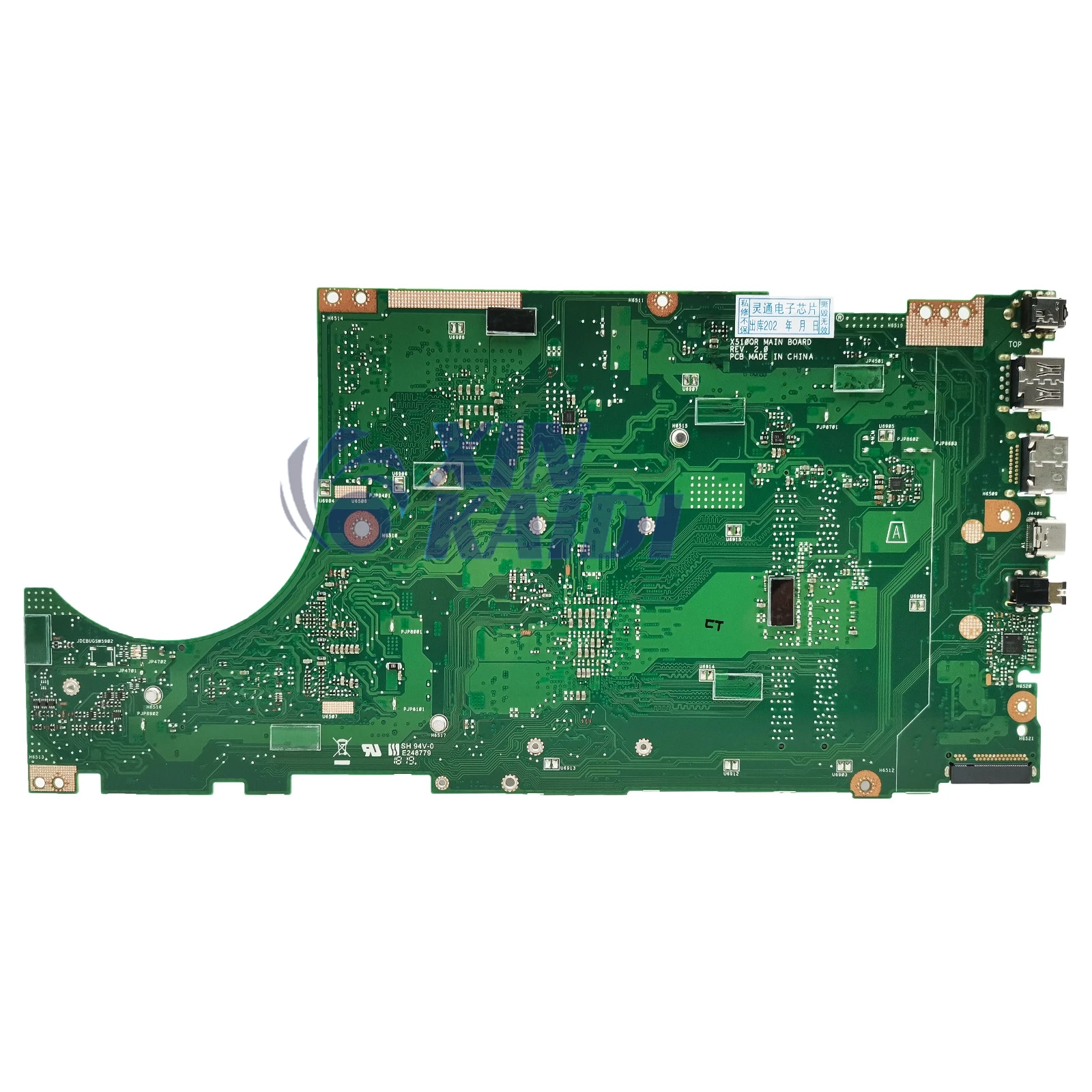 Imagem -02 - Placa-mãe para Laptop para Asus X510qr X510qr X510qa Mainboard Uma V2g Slots Ddr4 x 100 Teste w A12-9720p A10-9620p