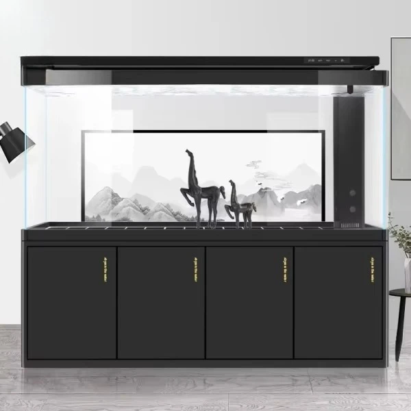 Office/living room rectangular modern environmentally friendly glass aquarium bottom filter 1000L