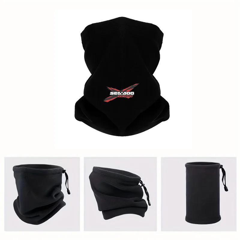 SEA-DOO TEAM black red design emblem  Men Outdoor Scarf Mask Neck Gaiter Hat Women cap Headgear Windproof Keep Warm Winter Multi