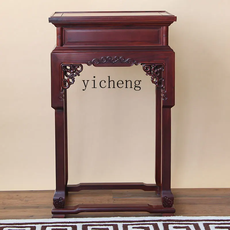 Xl Rosewood Flower Stand Balcony Living Room Interior Floor Flower Stand Solid Wood Chinese Storage Rack