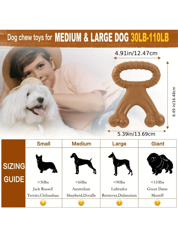 1pc Durable Bone-Shaped Intera - огляд і ціна Teeth Cleaning Dog Chew Bone