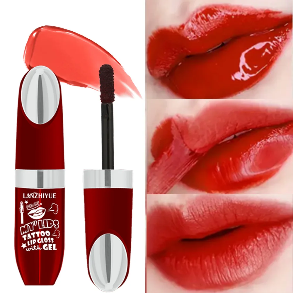 防水リキッドリップライナー ピールオフタトゥーリップグロス 防水長持ちマットリップティント 輪郭形成ティアオフリップステインコスメティック