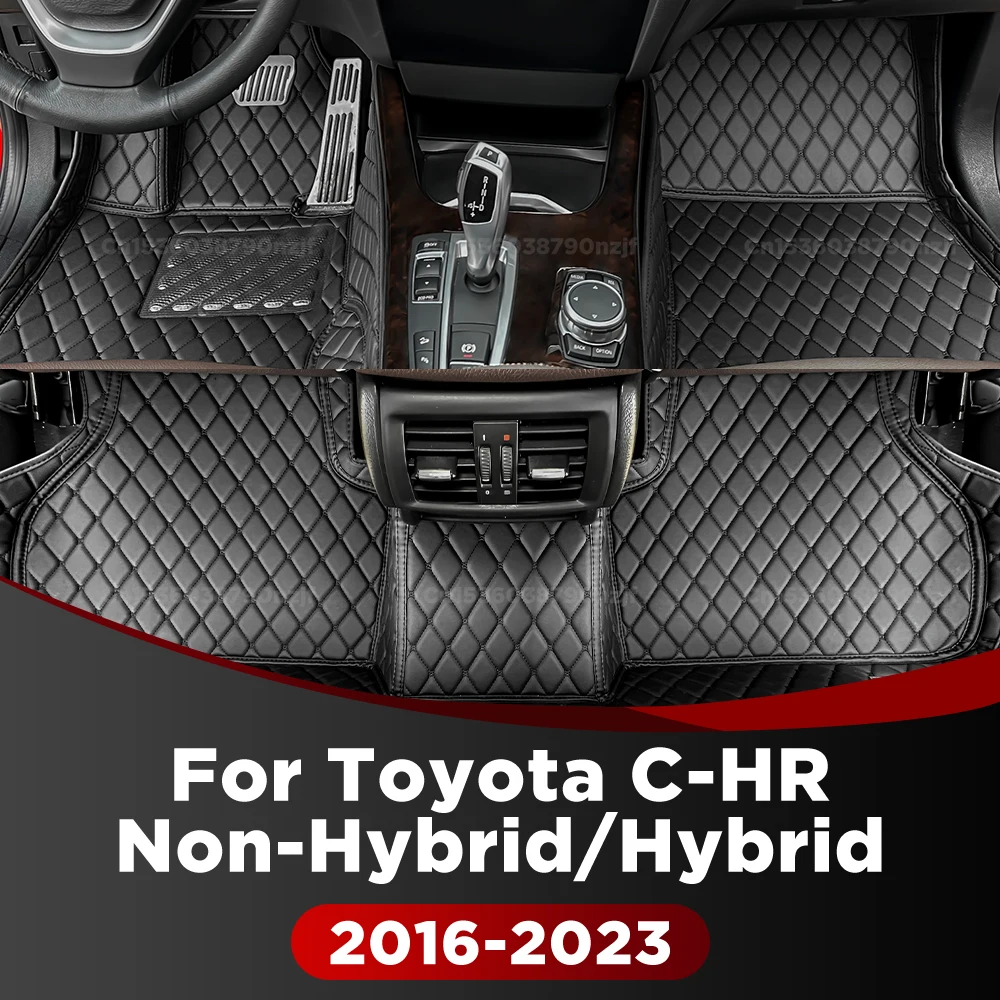 

For Toyota C-HR Non-Hybrid/Hybrid 2016-2023 Custom Car Floor Mat Automobile Carpet Cover Interior Accessories Protective 2022