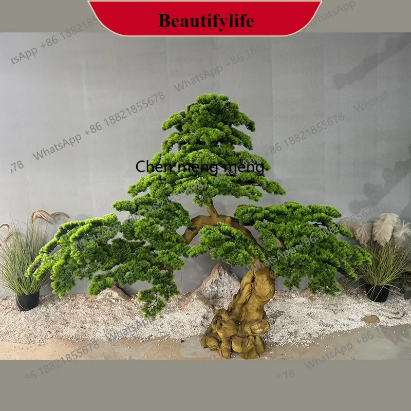 

G153 Simulated welcome pine Arhat pine dead wood landscaping decoration fake pine new Chinese green plant decorative ornament