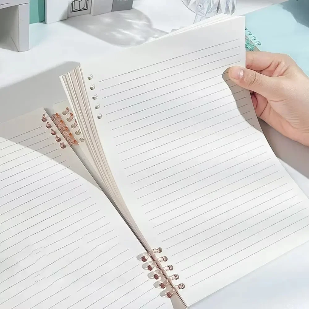 Quaderno a fogli mobili A5 da 60 fogli Ricaricabile per cancelleria Quaderni ad anelli Raccoglitore staccabile con copertina in PP