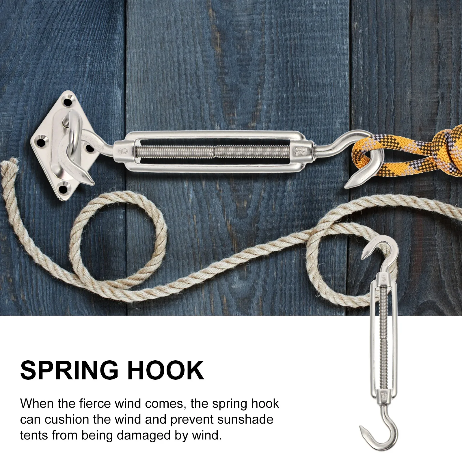 

Stainless Steel Sunshade Net Hardware Accessories M5 Durable Practical Camping Tent Mounting Fixing Tools