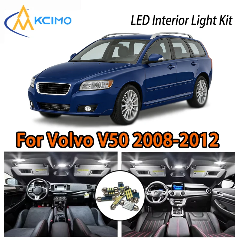 

Easy Install LED Interior Lights For Volvo V50 2008-2012, Two Colors Choice Super Bright Car Mood Lighting