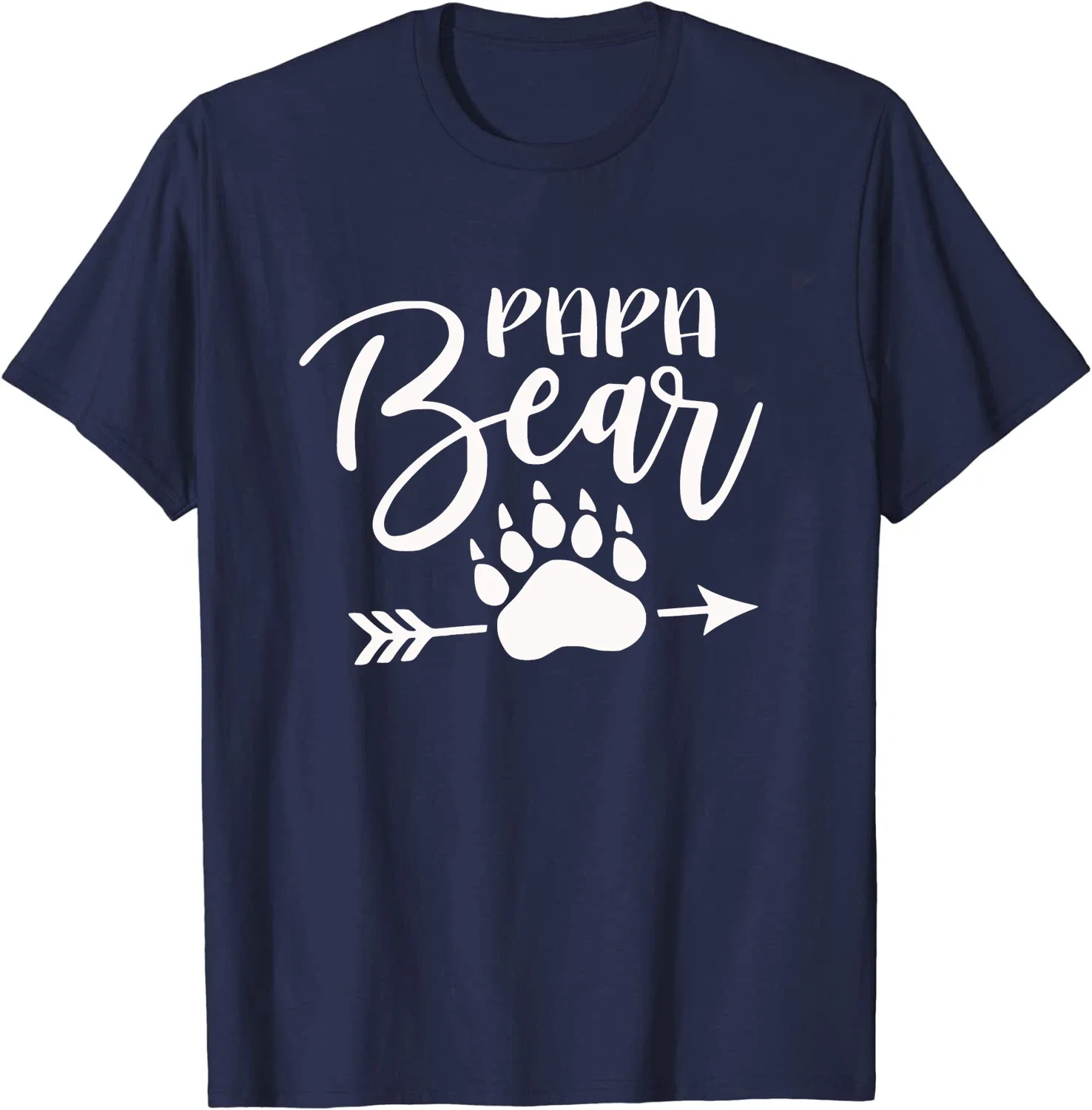 Bear Paw Claw Arrow Personalized Papa Bear Gift T-Shirt 100% Cotton O-Neck Summer Short Sleeve Casual Mens T-shirt Size S-3XL