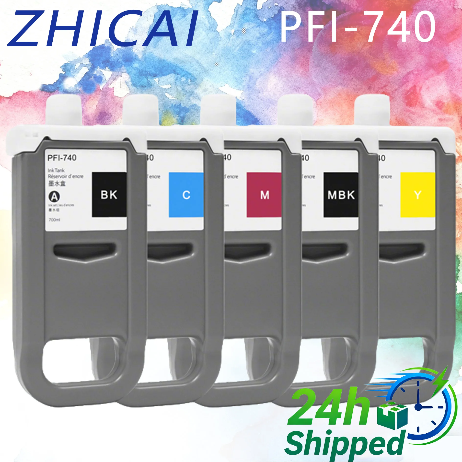 

PFI-740 PFI740 PFI 740 Ink Cartridge New 700ML Compatible For Canon TZ30000 TZ32000 Printer With High Quality pigment Ink chip
