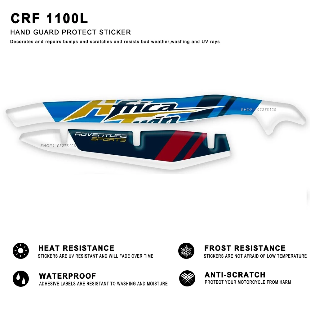 New Handguards Stickers For Africa Twin Adv Sports CRF 1100 L 2020 2023 Motorcycle 3D Gel Epoxy Resin Hand Guards Stickers - Image 6
