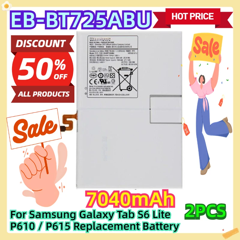 

For Samsung Galaxy Tab S6 Lite P610 / P615 Replacement Battery 2pcs