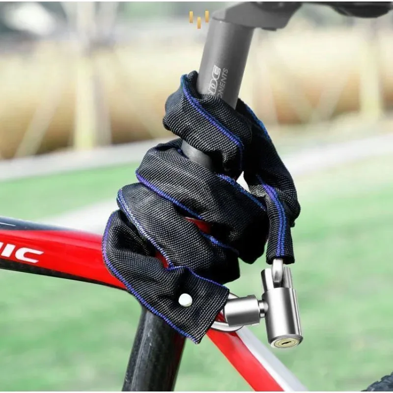 AliExpress NONE Electric Bike Battery Bike Bicycle Lock Anti-Theft Chain Lock Mountain Bike Lock Anti-Shear Extended Thickened Chain Lock