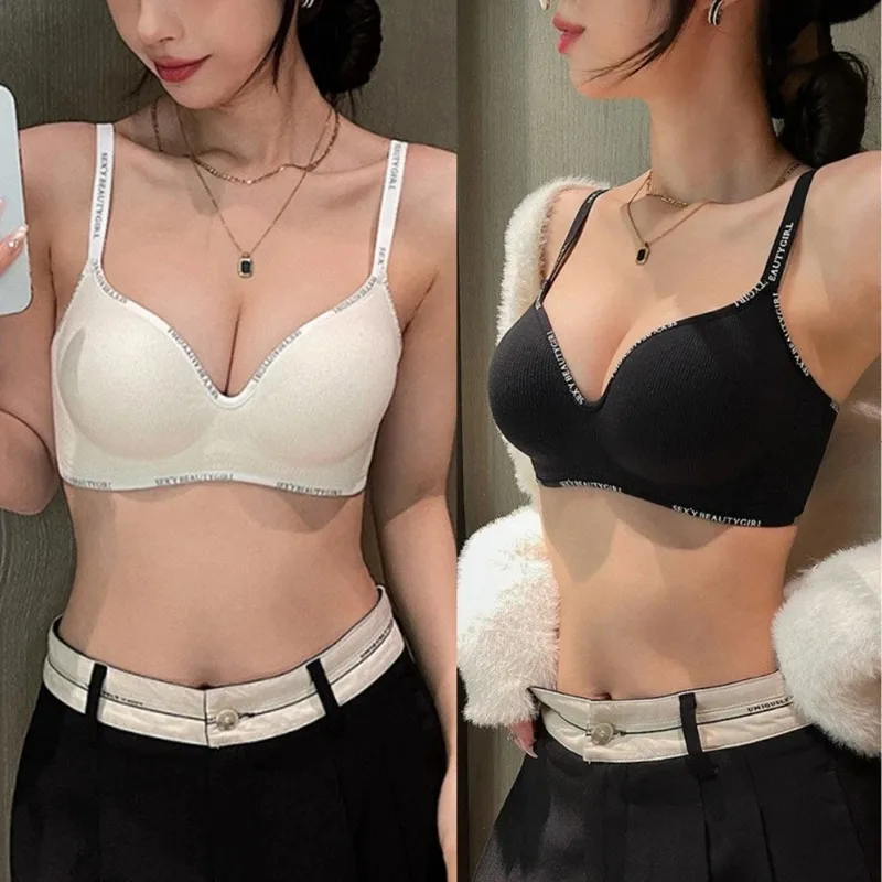 3D Pads Push Up Bra for Small Breasts 6cm Thick Wireless Seamless Invisible Bralette Side Breast Collection Comfortable Lingerie