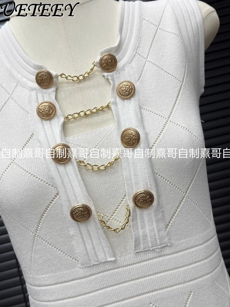 فستان أنيق على الطراز الفرنسي بدون أكمام مفرغ للنساء فساتين قصيرة ضيقة فاخرة ومثيرة بقصة ضيقة