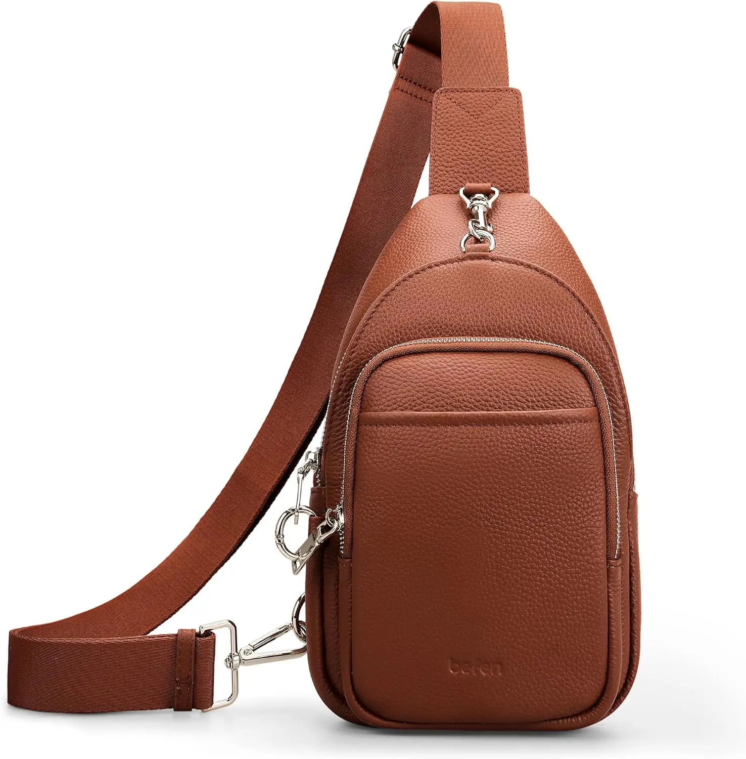 

Genuine Leather Women's Anti-Theft Crossbody Sling Bag with RFID Slots and Multi-Pockets