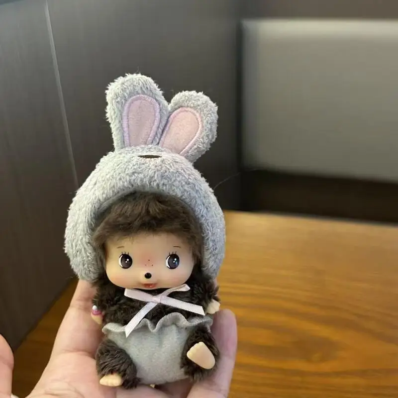 Cartoon Monchhichi Sweet Sugar Series Plush Toy Pp Cotton Filling Doll Keychain Decorative Girl Backpack Pendant Birthday Gift