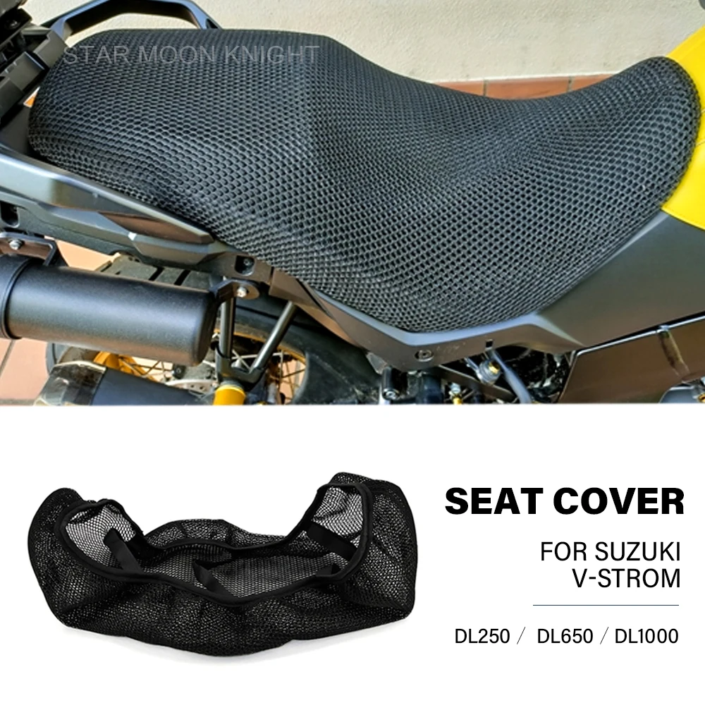 3D Breathable Seat Cover For Suzuki V-Strom V Strom DL650 DL1000 DL250 DL 650 Motorcycle Anti-Slip Cushion Seat Cover